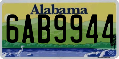 AL license plate 6AB9944