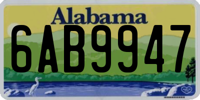 AL license plate 6AB9947