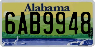 AL license plate 6AB9948