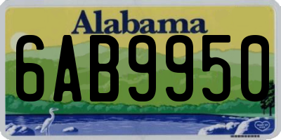 AL license plate 6AB9950