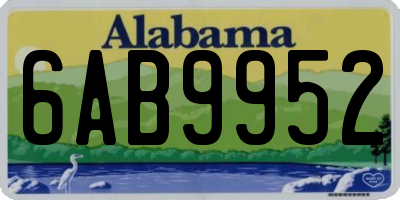 AL license plate 6AB9952