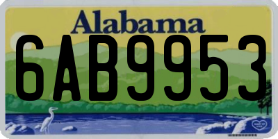 AL license plate 6AB9953