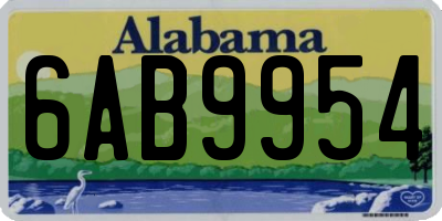 AL license plate 6AB9954