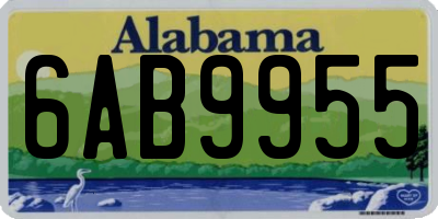 AL license plate 6AB9955