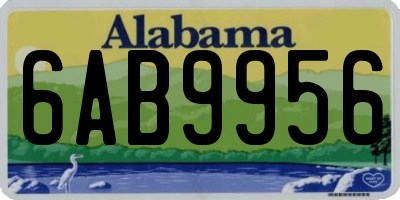 AL license plate 6AB9956