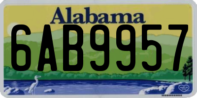 AL license plate 6AB9957