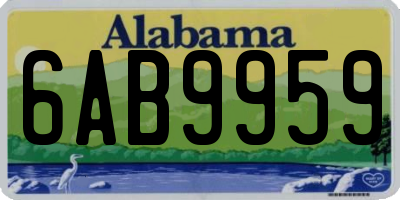 AL license plate 6AB9959