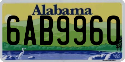 AL license plate 6AB9960