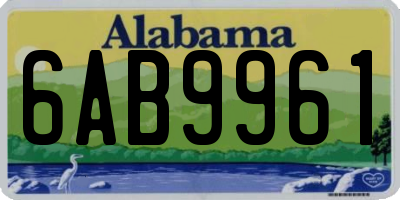 AL license plate 6AB9961