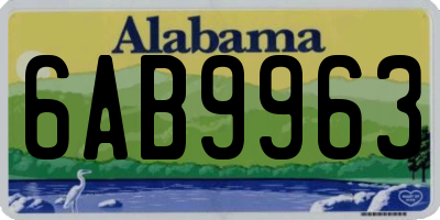 AL license plate 6AB9963