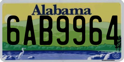 AL license plate 6AB9964