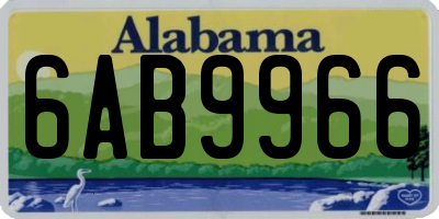 AL license plate 6AB9966