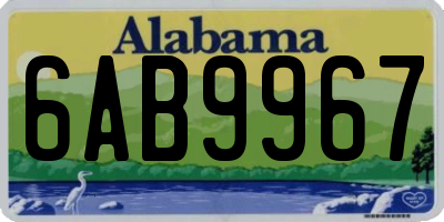 AL license plate 6AB9967