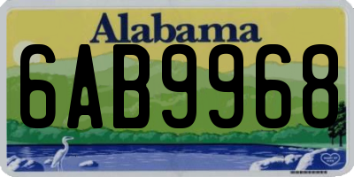 AL license plate 6AB9968
