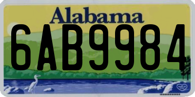 AL license plate 6AB9984