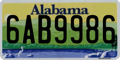 AL license plate 6AB9986
