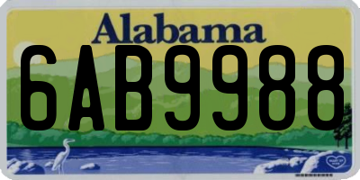 AL license plate 6AB9988