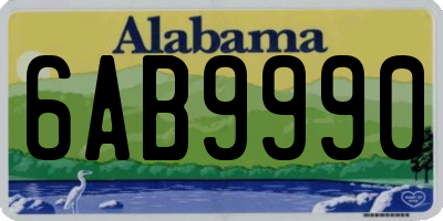 AL license plate 6AB9990