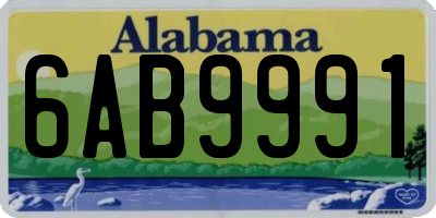 AL license plate 6AB9991