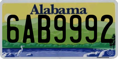 AL license plate 6AB9992