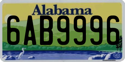 AL license plate 6AB9996
