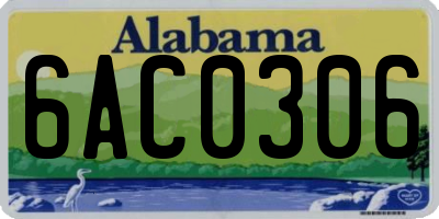 AL license plate 6AC0306