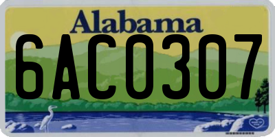 AL license plate 6AC0307
