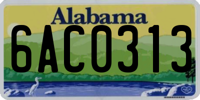 AL license plate 6AC0313