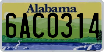 AL license plate 6AC0314