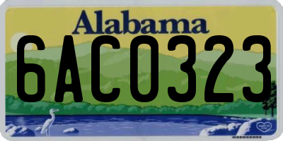 AL license plate 6AC0323