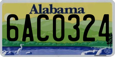 AL license plate 6AC0324