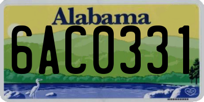 AL license plate 6AC0331