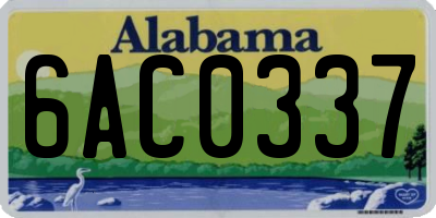 AL license plate 6AC0337