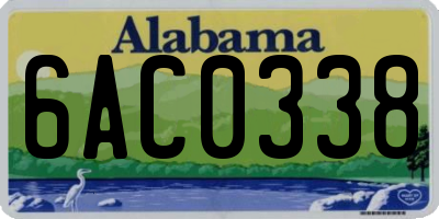 AL license plate 6AC0338