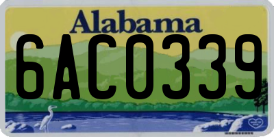 AL license plate 6AC0339