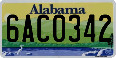 AL license plate 6AC0342