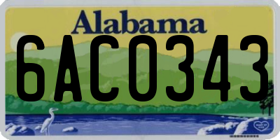 AL license plate 6AC0343