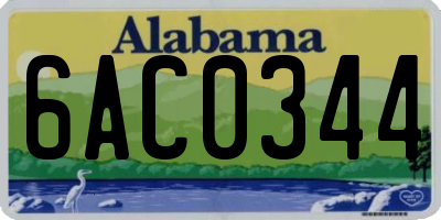 AL license plate 6AC0344