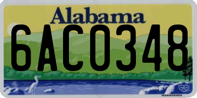 AL license plate 6AC0348