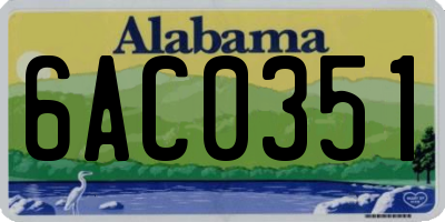 AL license plate 6AC0351