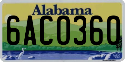 AL license plate 6AC0360