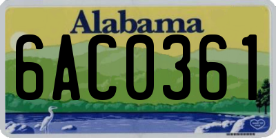 AL license plate 6AC0361