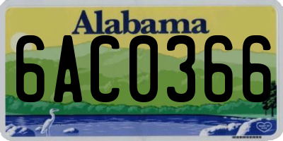 AL license plate 6AC0366