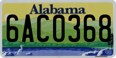 AL license plate 6AC0368