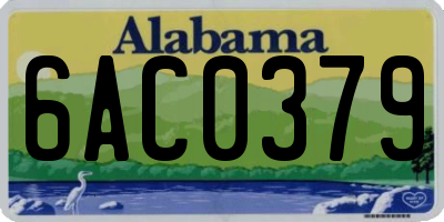 AL license plate 6AC0379