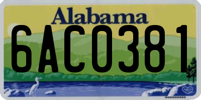 AL license plate 6AC0381