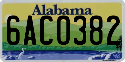 AL license plate 6AC0382