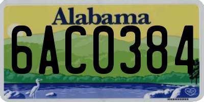 AL license plate 6AC0384
