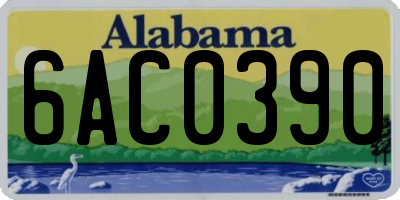 AL license plate 6AC0390