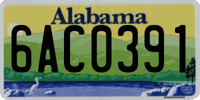 AL license plate 6AC0391